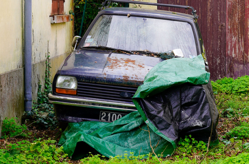 Car under Tarp